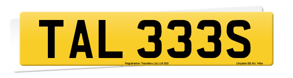 Registration number TAL 333S